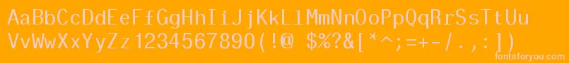 TtKpRe Font – Pink Fonts on Orange Background