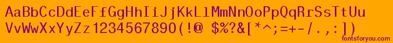 TtKpRe Font – Purple Fonts on Orange Background