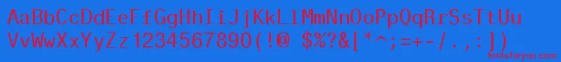 TtKpRe Font – Red Fonts on Blue Background