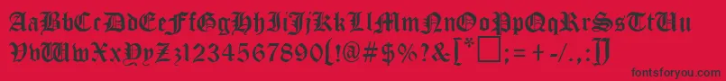 CoaciaRegular Font – Black Fonts on Red Background