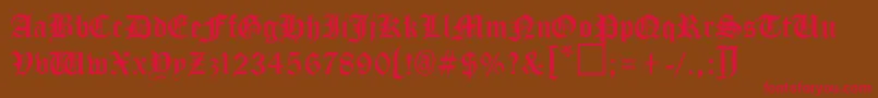 CoaciaRegular Font – Red Fonts on Brown Background