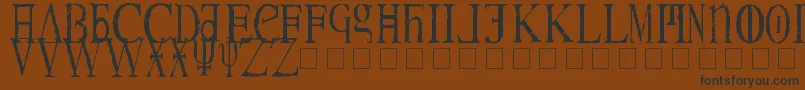 Magnav Font – Black Fonts on Brown Background