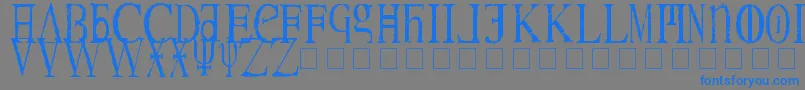 Magnav Font – Blue Fonts on Gray Background