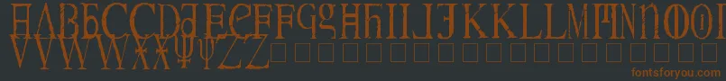 Magnav Font – Brown Fonts on Black Background