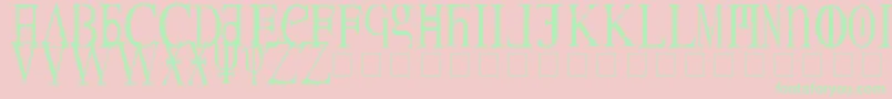 Magnav Font – Green Fonts on Pink Background