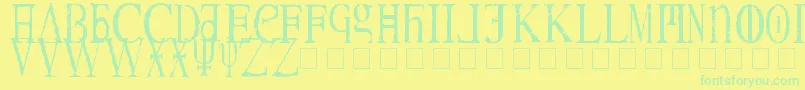 Magnav Font – Green Fonts on Yellow Background