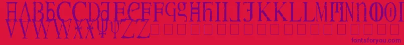 More about Magnav Font Magnav Font – Purple Fonts on Red Background