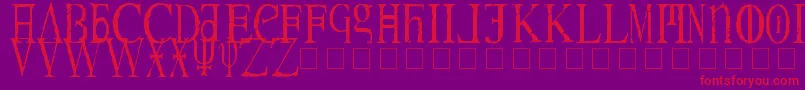 フォントMagnav – 紫の背景に赤い文字