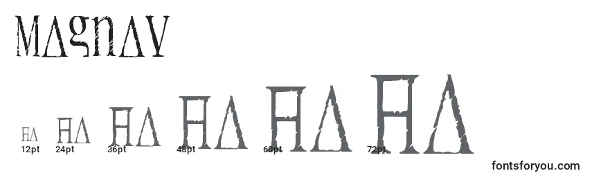 Magnav Font Sizes