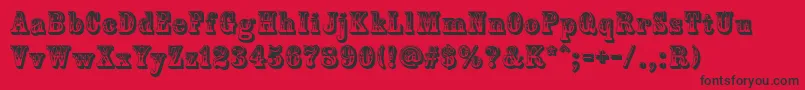CountryWestern Font – Black Fonts on Red Background