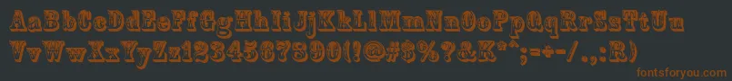 CountryWestern Font – Brown Fonts on Black Background