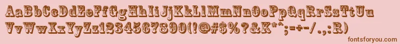 CountryWestern-fontti – ruskeat fontit vaaleanpunaisella taustalla