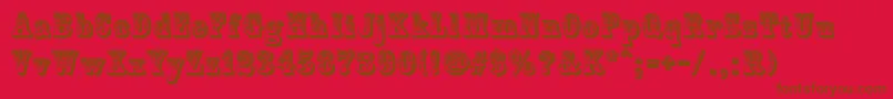 フォントCountryWestern – 赤い背景に茶色の文字
