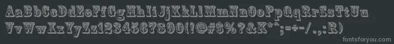 フォントCountryWestern – 黒い背景に灰色の文字