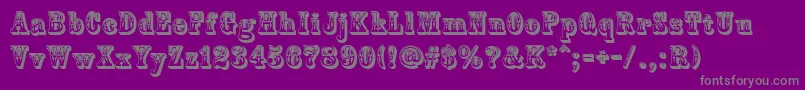 フォントCountryWestern – 紫の背景に灰色の文字