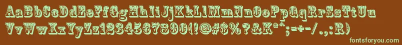 CountryWestern Font – Green Fonts on Brown Background