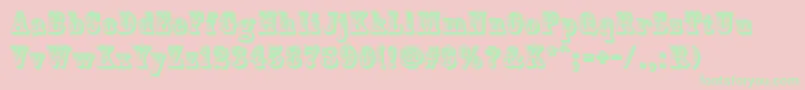 フォントCountryWestern – ピンクの背景に緑の文字
