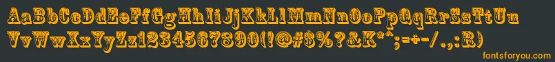 CountryWestern Font – Orange Fonts on Black Background