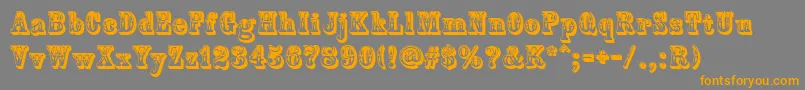 CountryWestern Font – Orange Fonts on Gray Background
