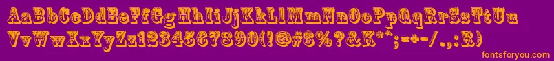 Шрифт CountryWestern – оранжевые шрифты на фиолетовом фоне