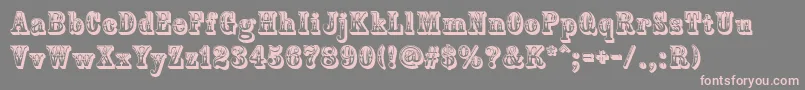 フォントCountryWestern – 灰色の背景にピンクのフォント