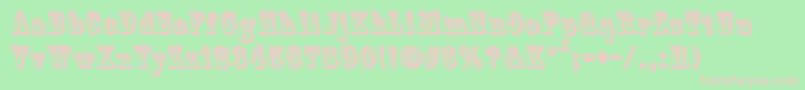 CountryWestern Font – Pink Fonts on Green Background