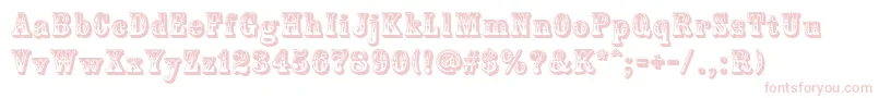 Шрифт CountryWestern – розовые шрифты на белом фоне