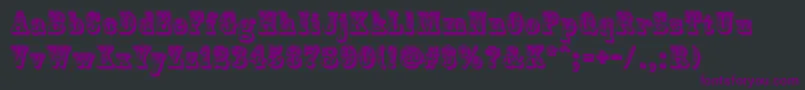 Шрифт CountryWestern – фиолетовые шрифты на чёрном фоне