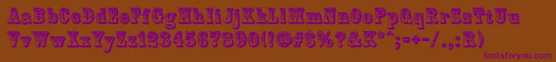 Шрифт CountryWestern – фиолетовые шрифты на коричневом фоне
