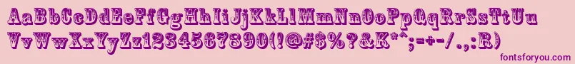 Шрифт CountryWestern – фиолетовые шрифты на розовом фоне