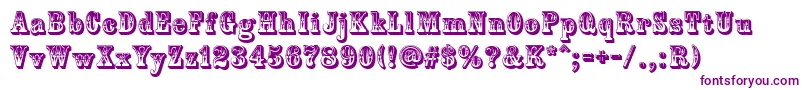 CountryWestern-fontti – violetit fontit valkoisella taustalla