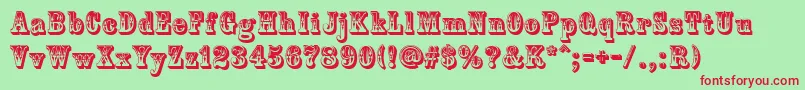 CountryWestern Font – Red Fonts on Green Background