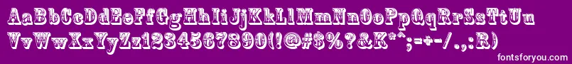 Шрифт CountryWestern – белые шрифты на фиолетовом фоне