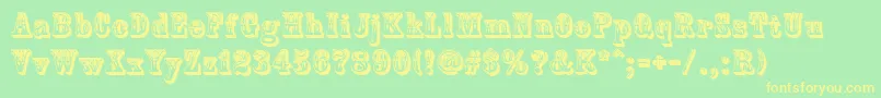 CountryWestern Font – Yellow Fonts on Green Background