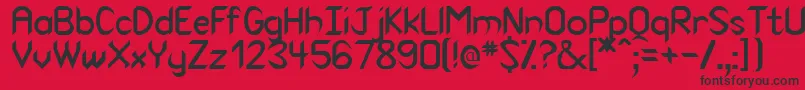 Czcionka Venom – czarne czcionki na czerwonym tle