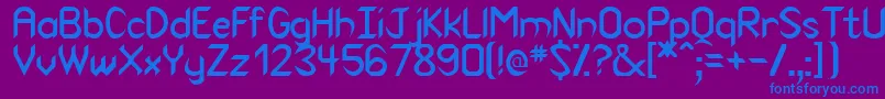 Venom Font – Blue Fonts on Purple Background