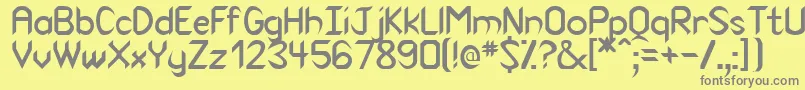Venom Font – Gray Fonts on Yellow Background