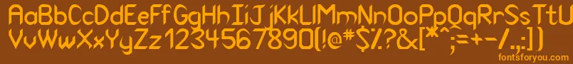 Venom Font – Orange Fonts on Brown Background