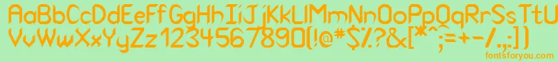 Venom Font – Orange Fonts on Green Background