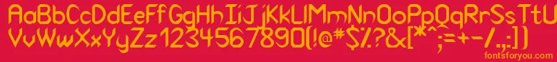 Venom Font – Orange Fonts on Red Background