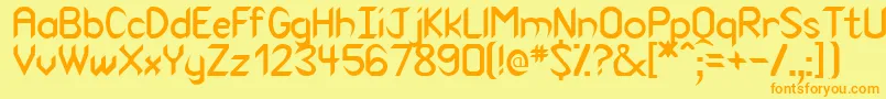 Venom Font – Orange Fonts on Yellow Background