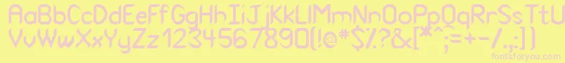 Venom Font – Pink Fonts on Yellow Background