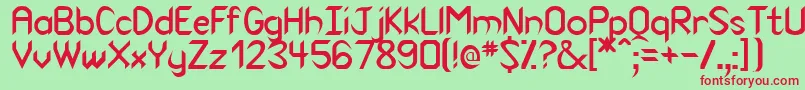 Venom Font – Red Fonts on Green Background
