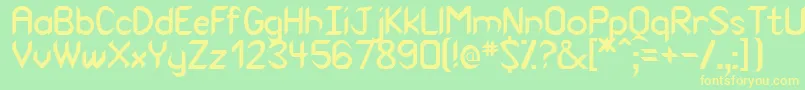 Venom Font – Yellow Fonts on Green Background