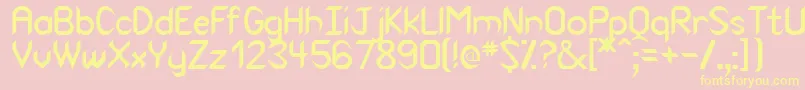 Venom Font – Yellow Fonts on Pink Background