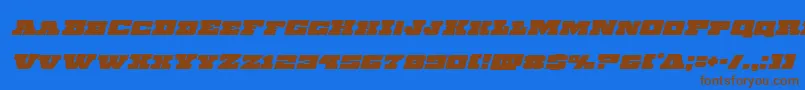 Chicagoexpressital Font – Brown Fonts on Blue Background