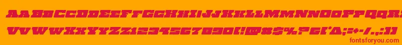 Chicagoexpressital Font – Red Fonts on Orange Background