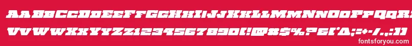 Шрифт Chicagoexpressital – белые шрифты на красном фоне
