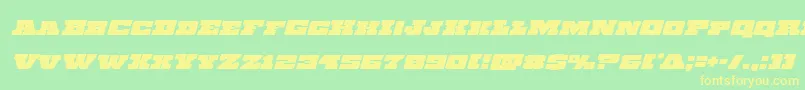 Chicagoexpressital Font – Yellow Fonts on Green Background