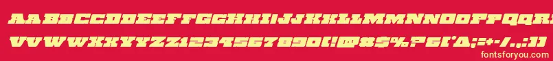 Chicagoexpressital Font – Yellow Fonts on Red Background